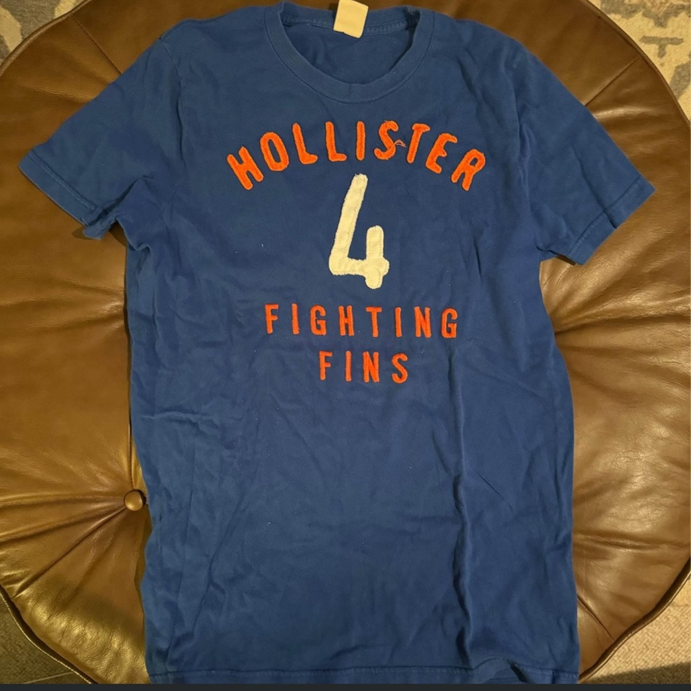 Hollister Blue Fighting Fins Men's Shirt